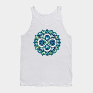 Mandala Blue Green 1 Tank Top